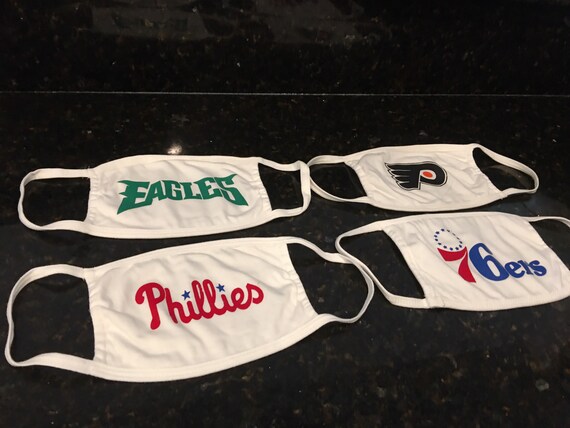 Flyers, Eagles, Sixers and Phillies face masks-3 for 25 FREE SHIPPING