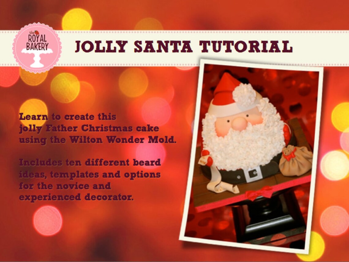 Santa Father Christmas Cake Tutorial Etsy