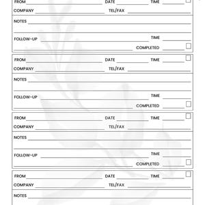 Livro de Registro de Correio de Voz Digital | Rastreador de Mensagens Telefônicas para Impressão | Registro de Chamadas de Recepção de Escritório | Organizador de Comunicação | Modelo Canva em PDF, PNG