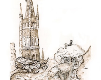 Lost Architecture Ink Drawings: Print to order