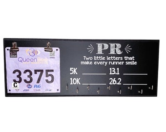 PR Personal Records MEDAL Hanger Display Race PR Record – Chalkboard pr Medal Display