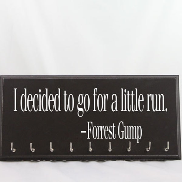 I Decided To Go For A Little Run MEDAL Rack, Forrest Gump RUNNING Medal HOLDER