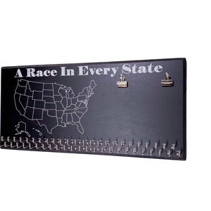 A Race in Every STATE With Chalkboard RUNNING MEDAL Holder and Race Bib ...
