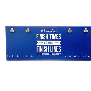 RACE BIB RACK Gift for Couples That Run, Finish times and Finish Lines Medal and Bib Holder image 3