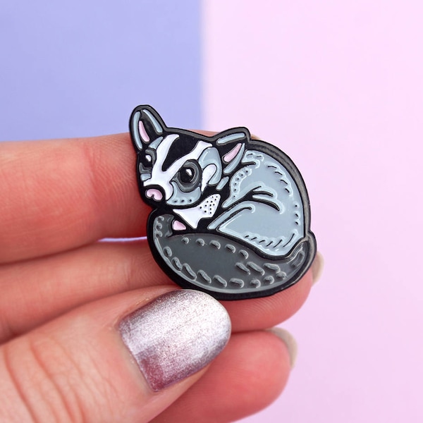 Sugar Glider enamel pin - exotic animal - exotic pet - animal pin - cute pin - pin badge - flair - lapel pin