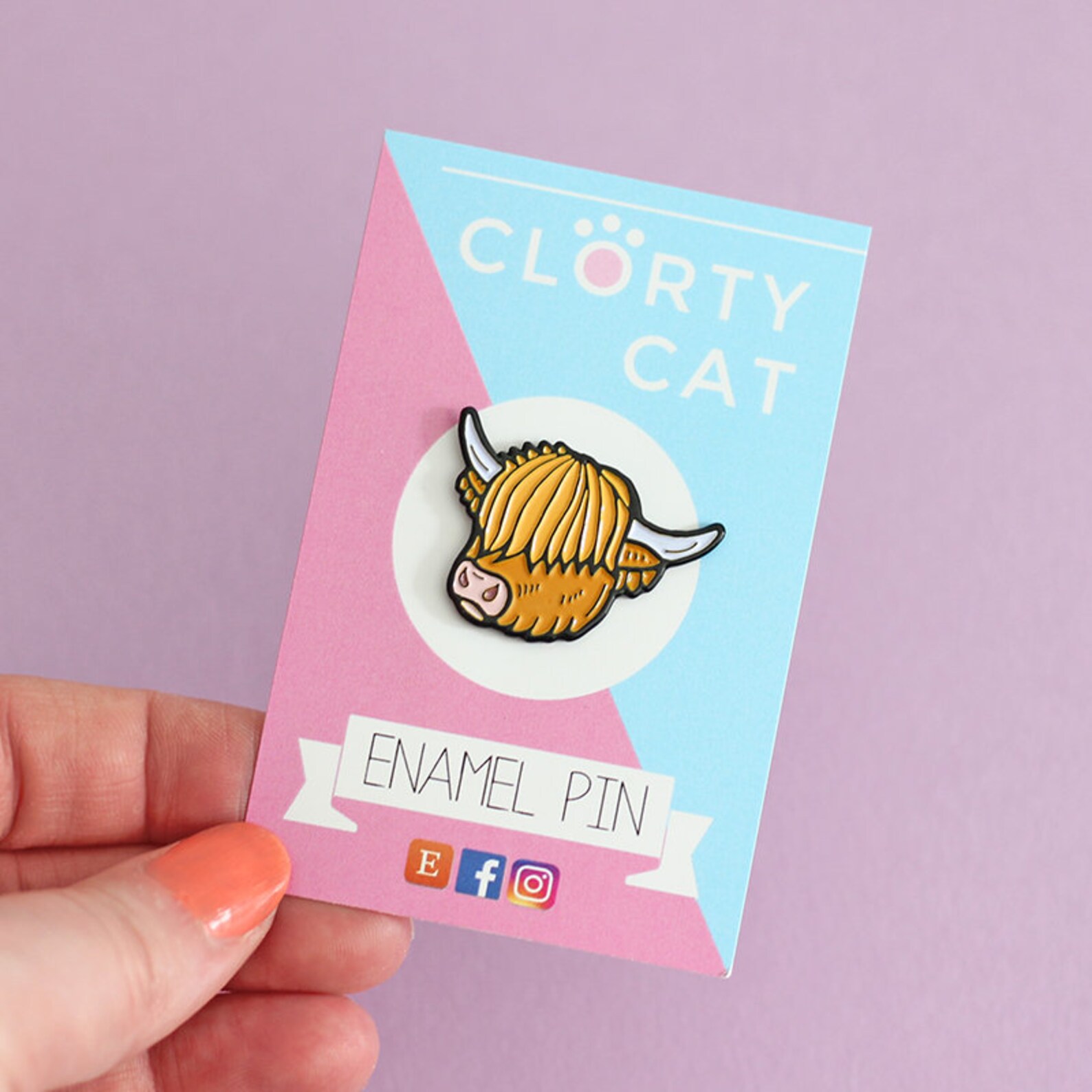 Highland Cow Pin Scottish Cattle Cow Scottish Pin Etsy