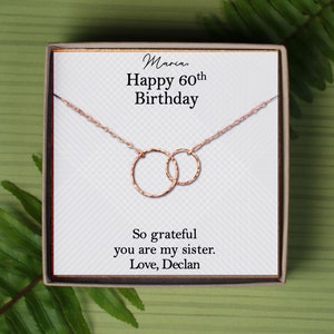 Aniversário de 60 anos da irmã | Presente de aniversário de 60 anos da irmã | Presente personalizado da irmã | Cartão de aniversário de 60 anos da irmã | 60º personalizado | Melhor presente de 60 anos