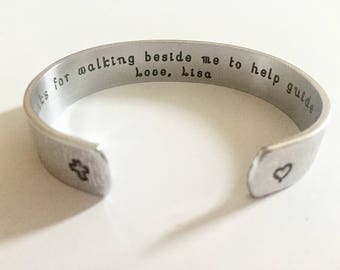Confirmation sponsor gift, Godmother Gift - Sponsor Confirmation Gift, Baptism gift,Personalized Bracelet, Godparent Gift by TheSilverSwing