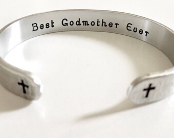 Godmother Bracelet/ Godmother Gift - "Godmothers are a gift from God"-Personalized Bracelet, Godparent Gift by TheSilverSwing