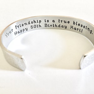 50th Birthday Gift | Fifty and Fabulous! | Personalized Bracelet | Sister Bracelet | Personalized Birthday Gifts | Best Friend Gift