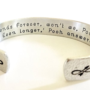 Inspirational bracelet, Winnie the Pooh inspired gift, friendship bracelet, best friend gift, mother daughter gift, sister, Valentines Day