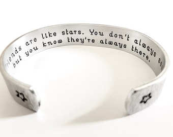 Long distance friendship gift, Best Friend Gift, Best friend birthday Gift, Friends are like stars, Personalized Bracelet, Birthday Gift