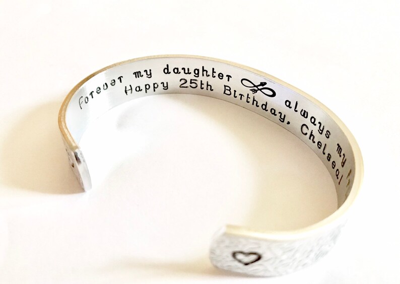 Daughter Birthday Gift Gift for Daughter Custom Cuff Etsy