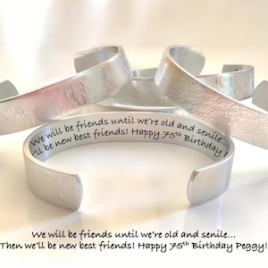 75th Birthday Gifts For Women | 75th Birthday Gift | 75 and Fabulous |  Personalized Bracelet Gift | Best Friend 75th Birthday | Friend 75th