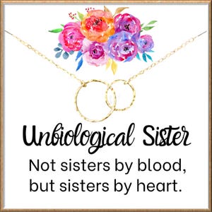 Regalo per una sorella non biologica / Regalo per sorelle nel cuore / Biglietto personalizzato / Regalo di compleanno per la migliore amica / Regalo di compleanno per la cognata / Compleanno per un'amica
