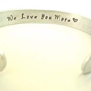 Mother&#39;s Day Gift - &quot;We Love You More&quot;-Aunt-Sister-Mom-Grandma-Godmother-Best Friends Bracelet-Personalized Bracelet, by TheSilverSwing