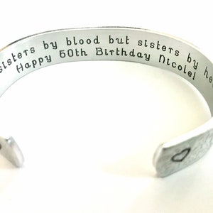 50th birthday gift | Friend Birthday Gift | Sisters at heart birthday gift | Best Friend Gift | Not Sisters By Blood But Sisters By Heart