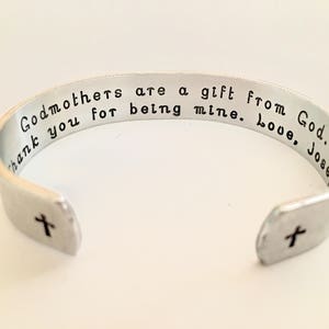 Godmother Bracelet, Godmother Gift Godmothers are a gift from GodPersonalized Bracelet, Godparent Gift by TheSilverSwing image 1