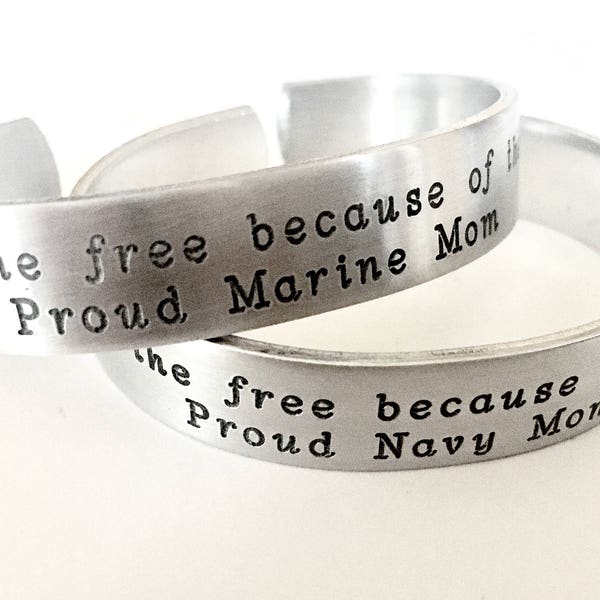 Military Wife Gift, Navy Mom Gift, Marine Mom gift,- Travel Gift| Going away Present| Custom Cuff, Air Force Mom gift, military Spouse gift