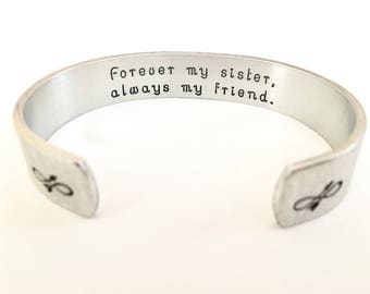 Sister Birthday Gift, sister bracelet, best friend gift. July Birthday Gift, Sister Maid of Honor gift, Custom Bracelet by Thesilverswing.