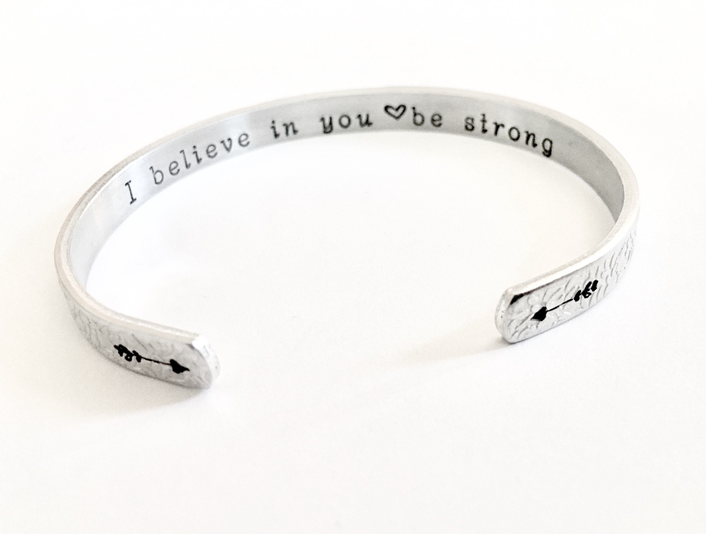 Inspirational Positive Message Bracelet. Personalize this | Etsy