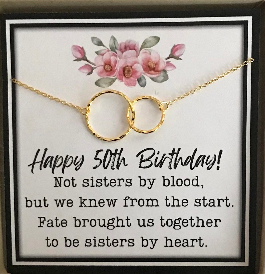 50th Birthday Gift, Soul Sisters 50th Birthday Gift, Birthday Necklace, Turning 50, Girls