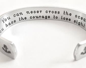 Courage bracelet, daily mantra bracelet. Positive affirmation cuff. Perfect Gift for Daughter,Aunt ,Sister, Best Friends, Mom