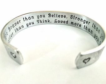 Birthday gift for daughter, Gift for Granddaughter , Daughter bracelet, Birthday Gift for Niece gift, Personalized Cuff,  TheSilverSwing
