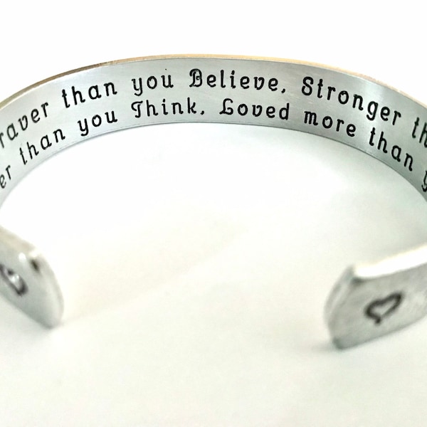 Birthday gift for daughter, Gift for Granddaughter , Daughter bracelet, Birthday Gift for Niece gift, Personalized Cuff,  TheSilverSwing