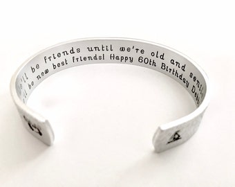 60th Birthday Gifts For Women | 60th Birthday | 60th Birthday Gift | Sixty and Fabulous |  Personalized Bracelet Gift | Best Friend 60th