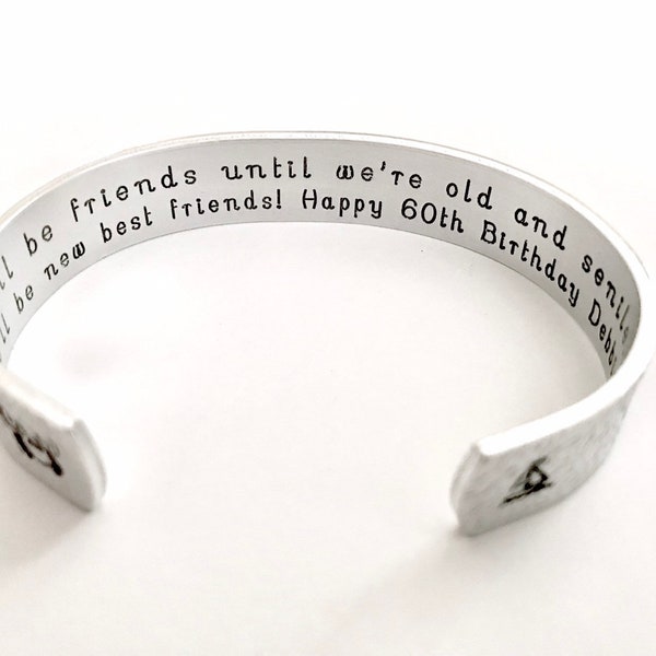 60th Birthday Gifts For Women | 60th Birthday | 60th Birthday Gift | Sixty and Fabulous |  Personalized Bracelet Gift | Best Friend 60th