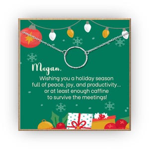Cadeaux de Noël pour un collègue | Cadeau de Noël pour un collègue de travail | Cadeau collègue |  Cadeaux pour les collègues | carte collègue de travail | Cadeau de fête de bureau pour collègue