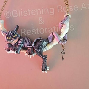 Cheshire Cat necklace inspired by American McFee Alice and Wonderland