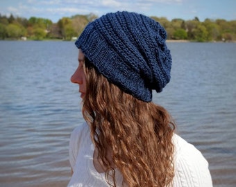 Slouchy Beanie Women Hand Knit Hats for Women Handmade Clothing Gift for Her/ The Riley/ Ready to Ship