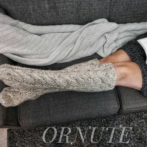 Cable Knit Socks Etsy