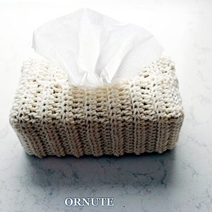 Crochet Tissue Box Cover: Rectangular Handmade Tissue Cozy Holder Gift for the Home / Ready to Ship