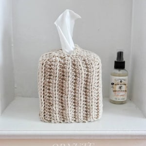 Crochet Square Tissue Box Cover: Cozy Home Decor Gift Handmade Ready to Ship