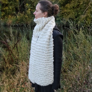 Women Scarf Winter Clothing Large Hand Knitted Long Oversized Scarf for Women Handmade Gift for Her / Ready to Ship/ Tyler Scarf