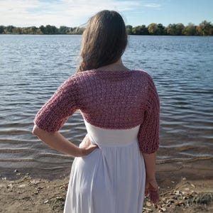 Hand Knit Shrug for Women, Bolero Shrug Handmade Clothing Light Summer Shrug for Dress Knit Sheer Loose Knitted Bolero Crochet Open Weave