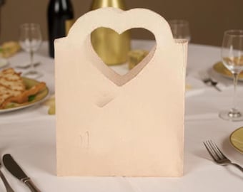 Heart Cut-Out Favor Boxes: DIY Paper Gift Bags for Weddings