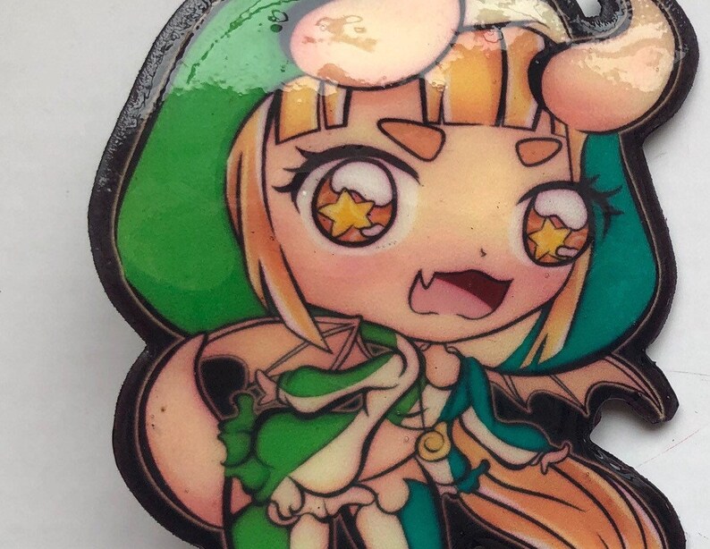 Kawaii Dino Girl Chibi Pin XL Grade B