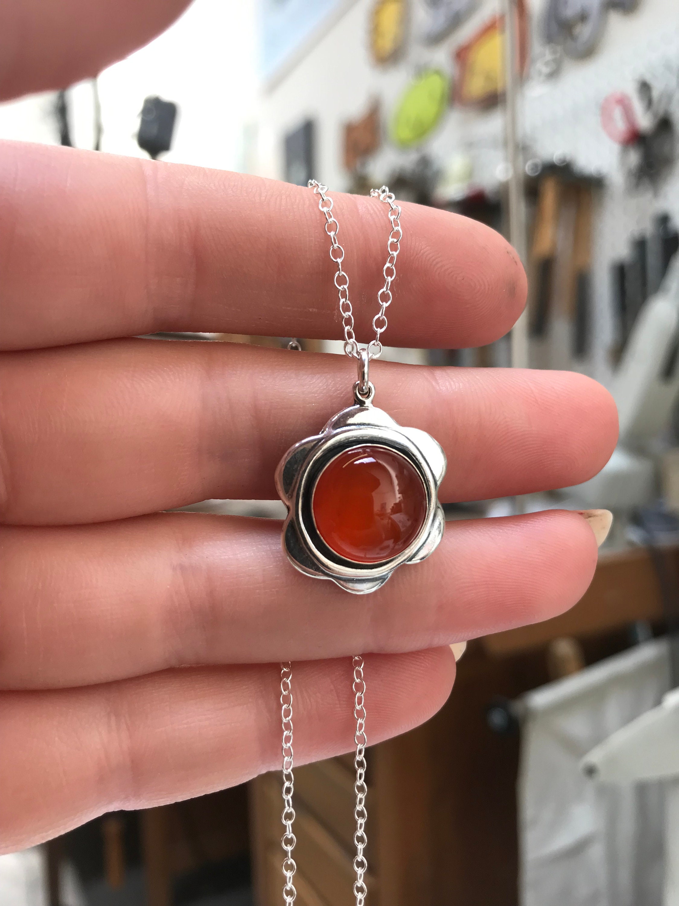 SMELLY so’　carnelian necklace Carnelian Necklace, Sun Necklace, Boho Necklace, Carnelian