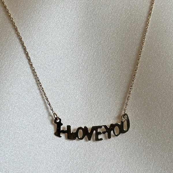 I Love You Necklace - Etsy