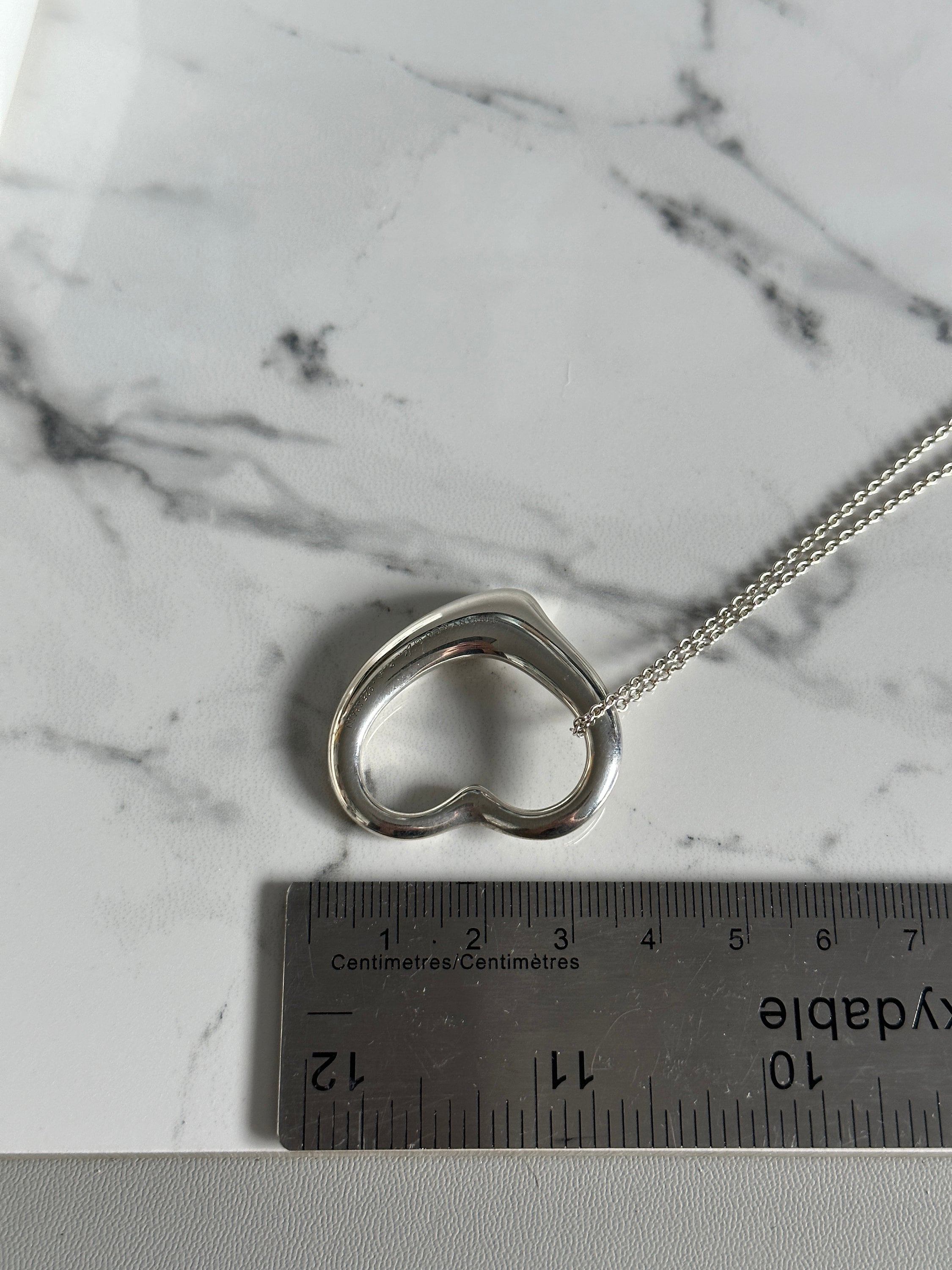 Estate Tiffany & Co. Elsa Peretti Open Heart Necklace, Long