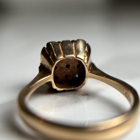 Ruby and Diamond 14KT Gold Statement Ring, Square… - image 6