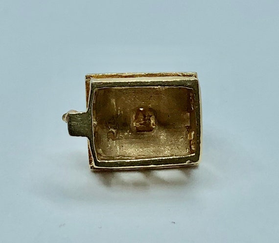 Vintage 14KT Solid Yellow Gold House Charm, Detai… - image 8