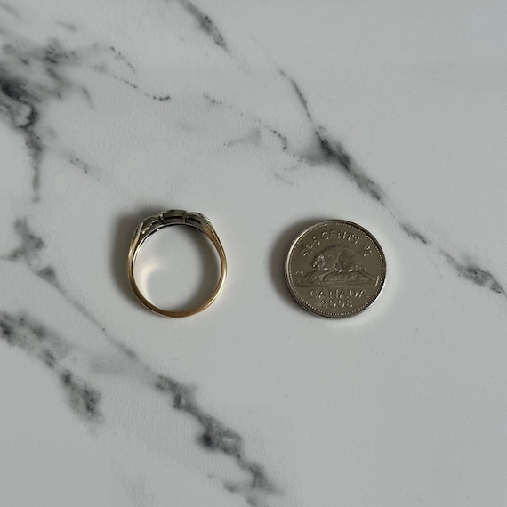 14-18KT Gold Stackable Diamond Ring, Thin White a… - image 10