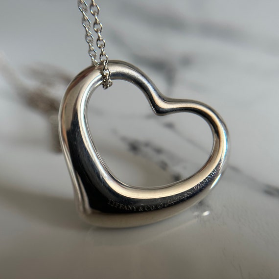 Tiffany & Co. Elsa Peretti Open Heart Pendant Necklace
