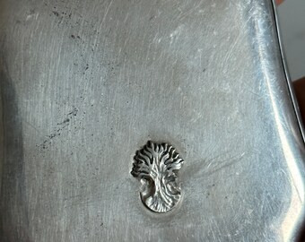 Vintage Sterling Silver Powder Makeup Compact, Stamped