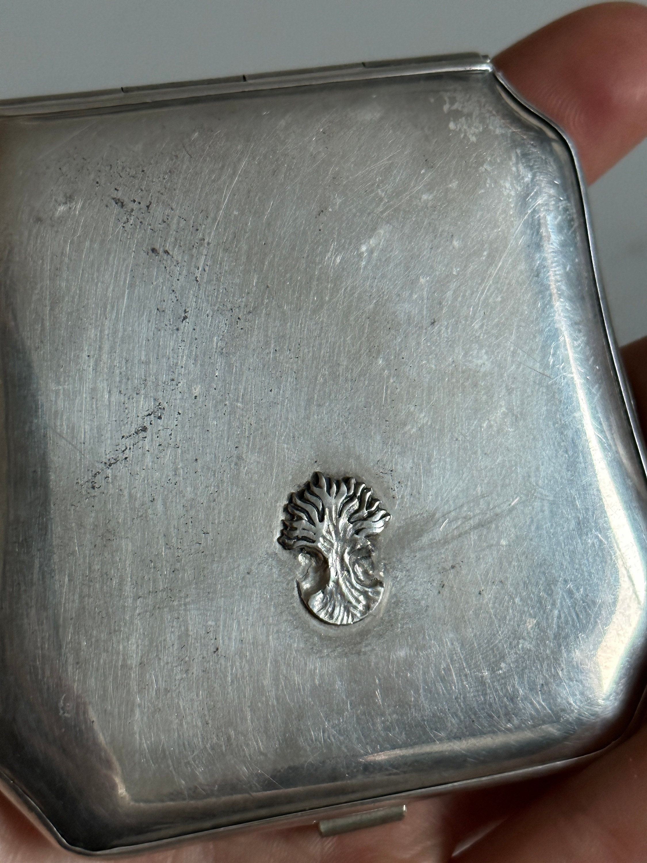 Vintage Sterling Silver Powder Makeup Compact, Stamped
